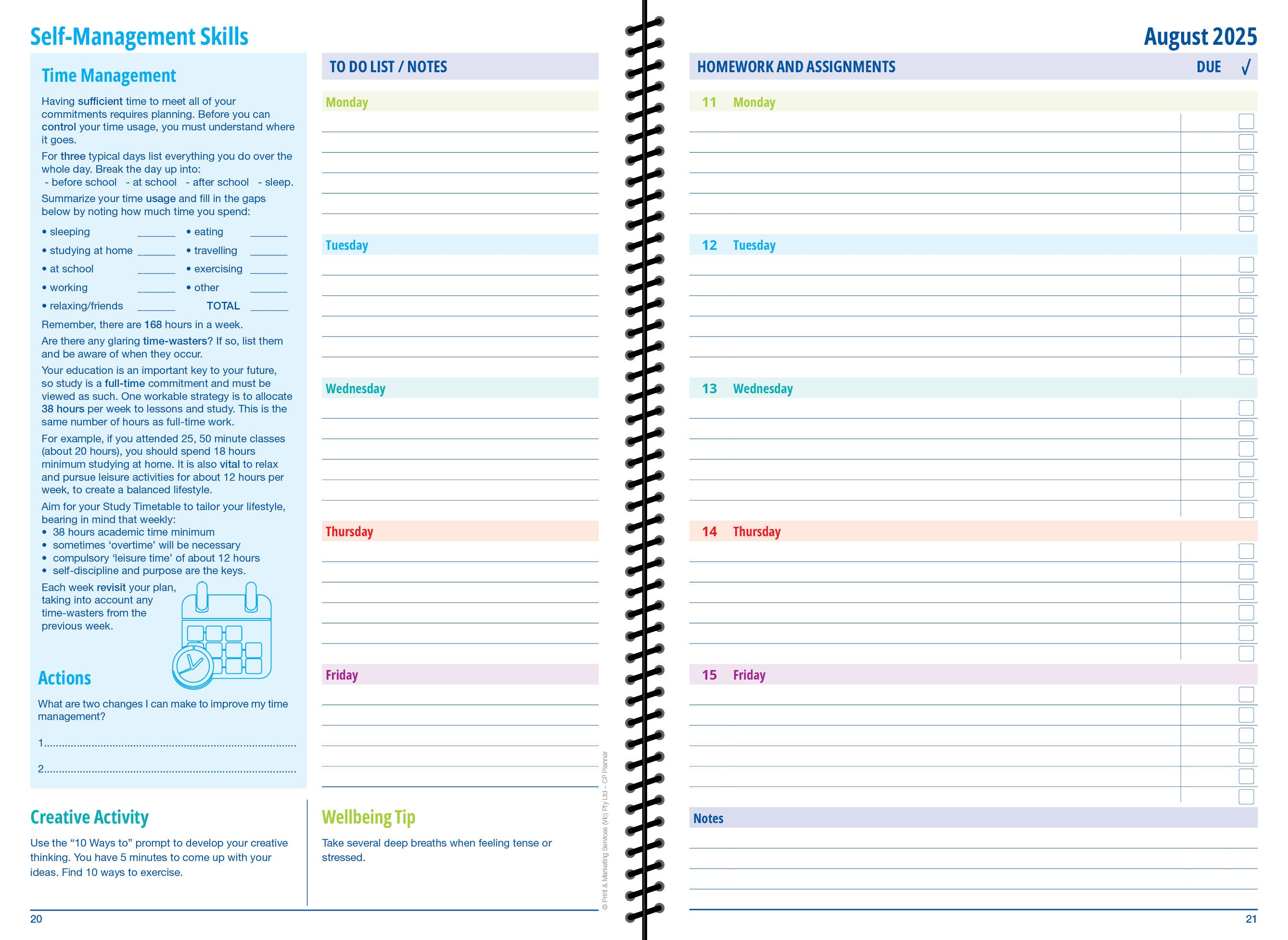 2026-2027 Career Programme Student Planner (Print on Demand 4 weeks turnaround)