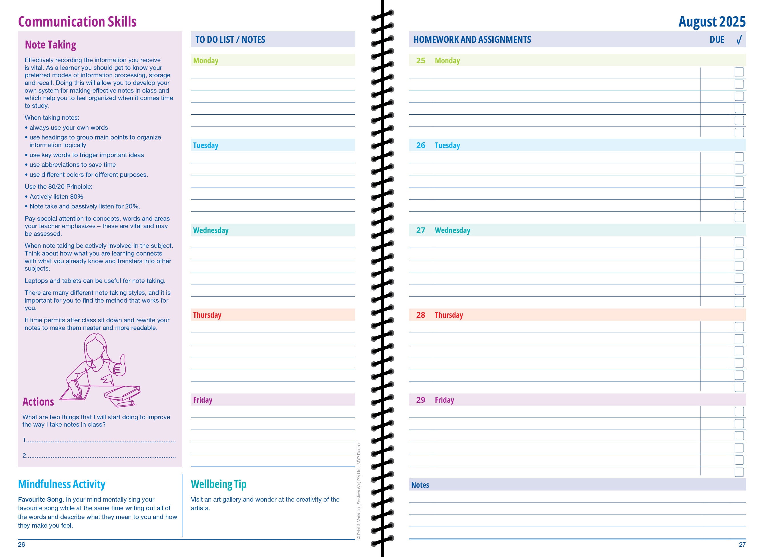 2026-2027 MYP Student Planner (Print on Demand 4 weeks turnaround)