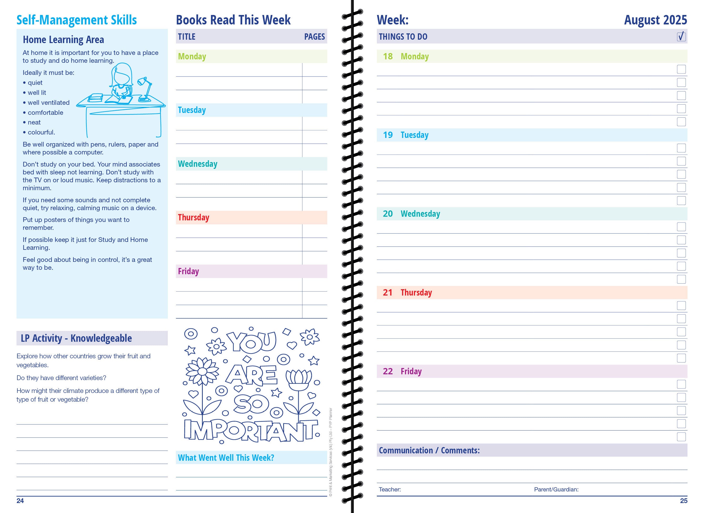 2026-2027 PYP Student Planner (Print on Demand 4 weeks turnaround)