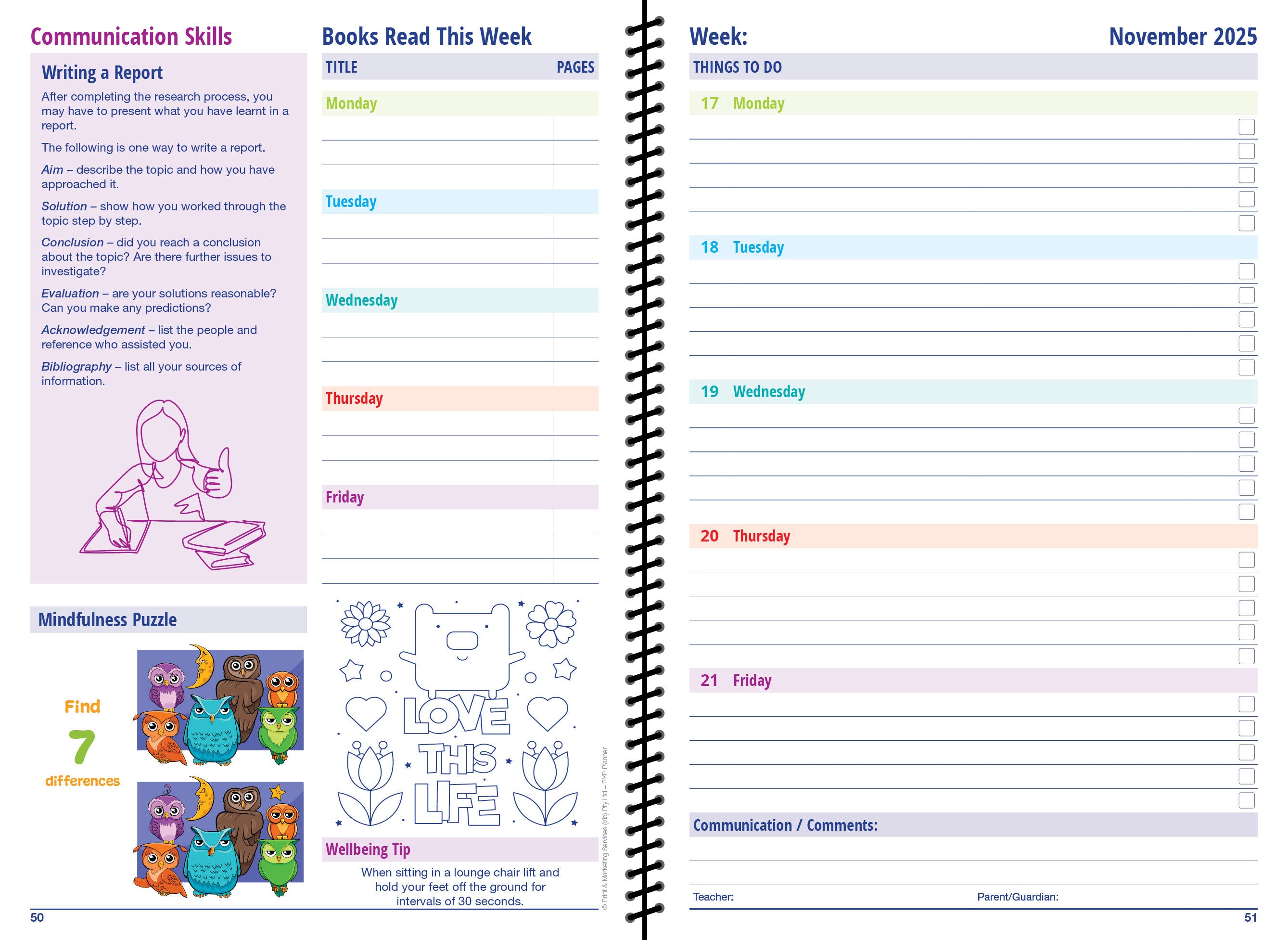 2026-2027 PYP Student Planner (Print on Demand 4 weeks turnaround)
