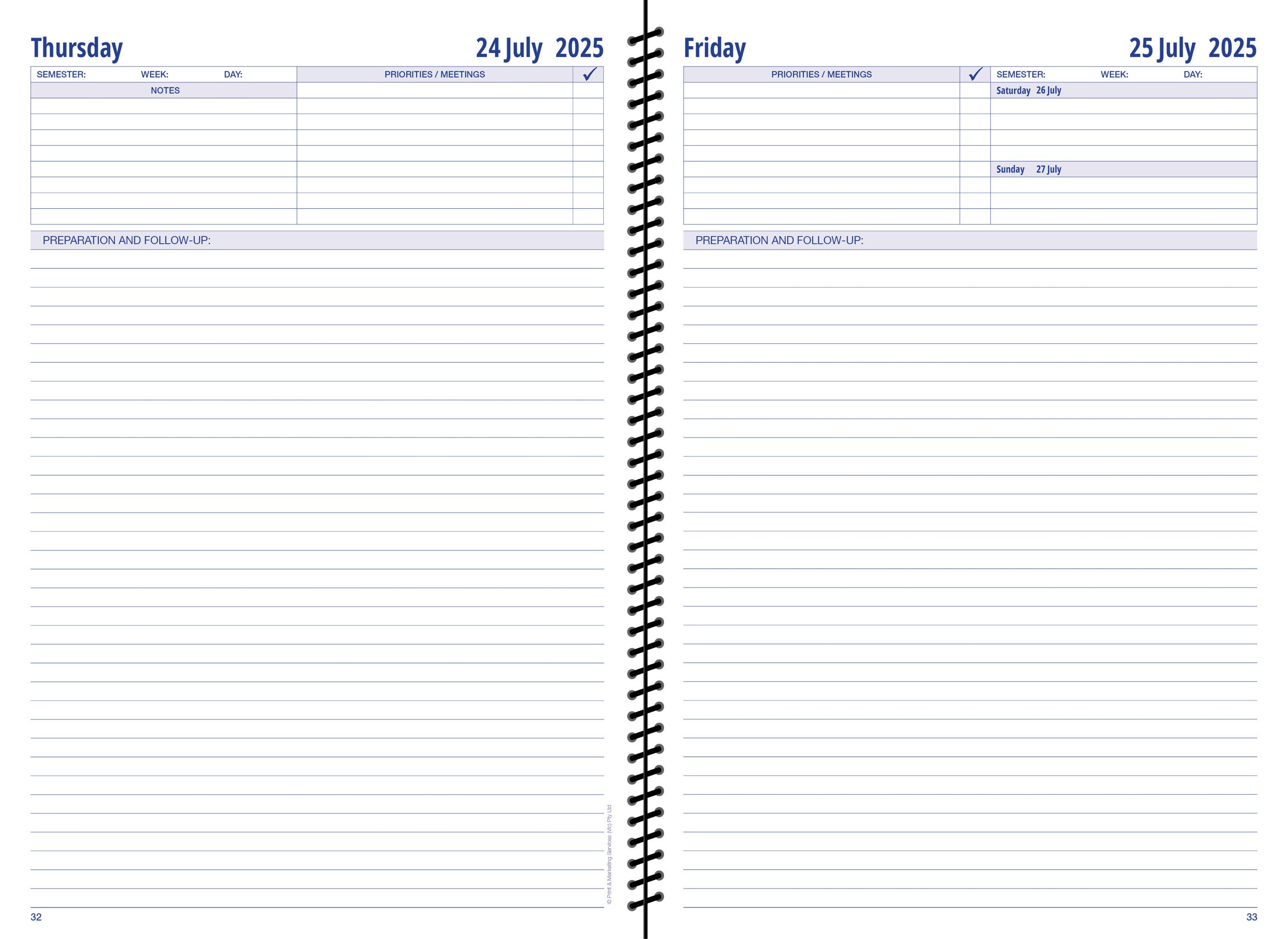2026/2027 IB Teacher Planner (covers PYP, MYP, DP)