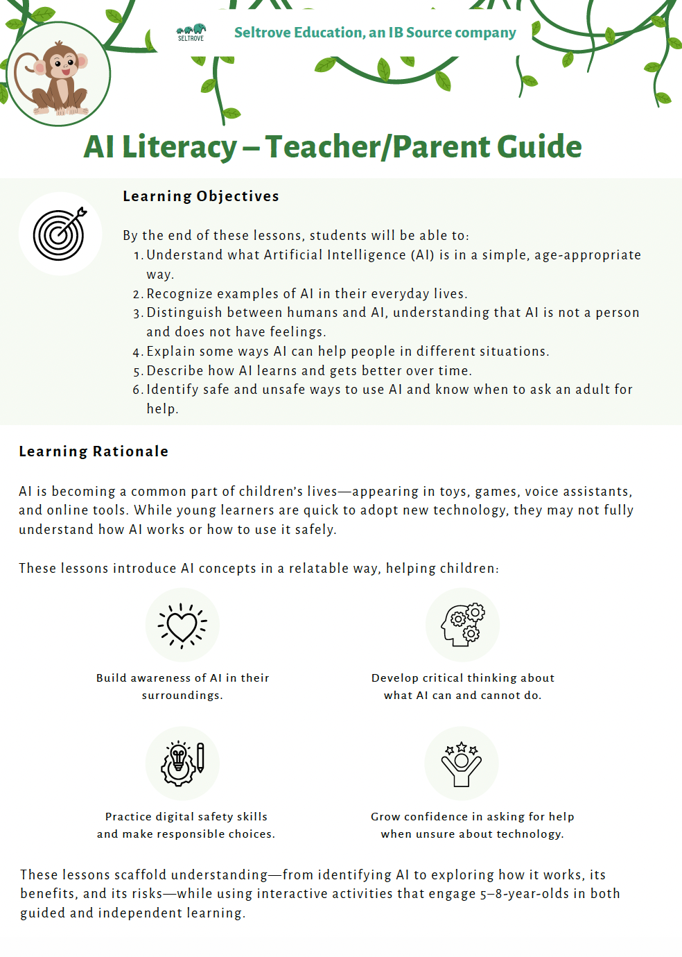 AI Literacy – Understanding AI with a Critical Eye (Lower Elementary) Teacher Resource Pack — image 2