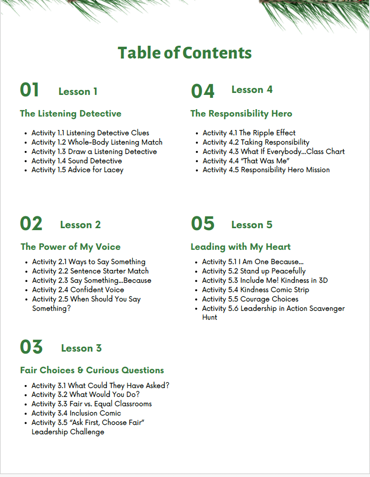 Communication and Leadership (Lower Elementary) Teacher Resource Pack — image 5
