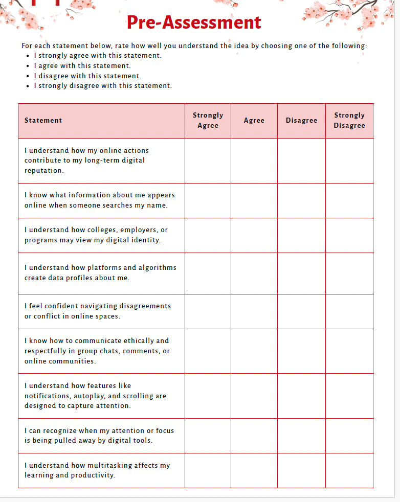 Digital Citizenship (High School) Teacher Resource Pack