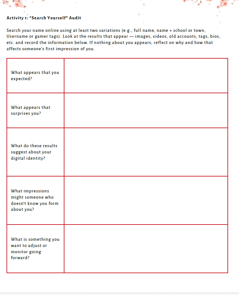 Digital Citizenship (High School) Teacher Resource Pack