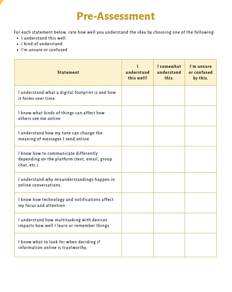 Digital Citizenship (Middle School) Teacher Resource Pack