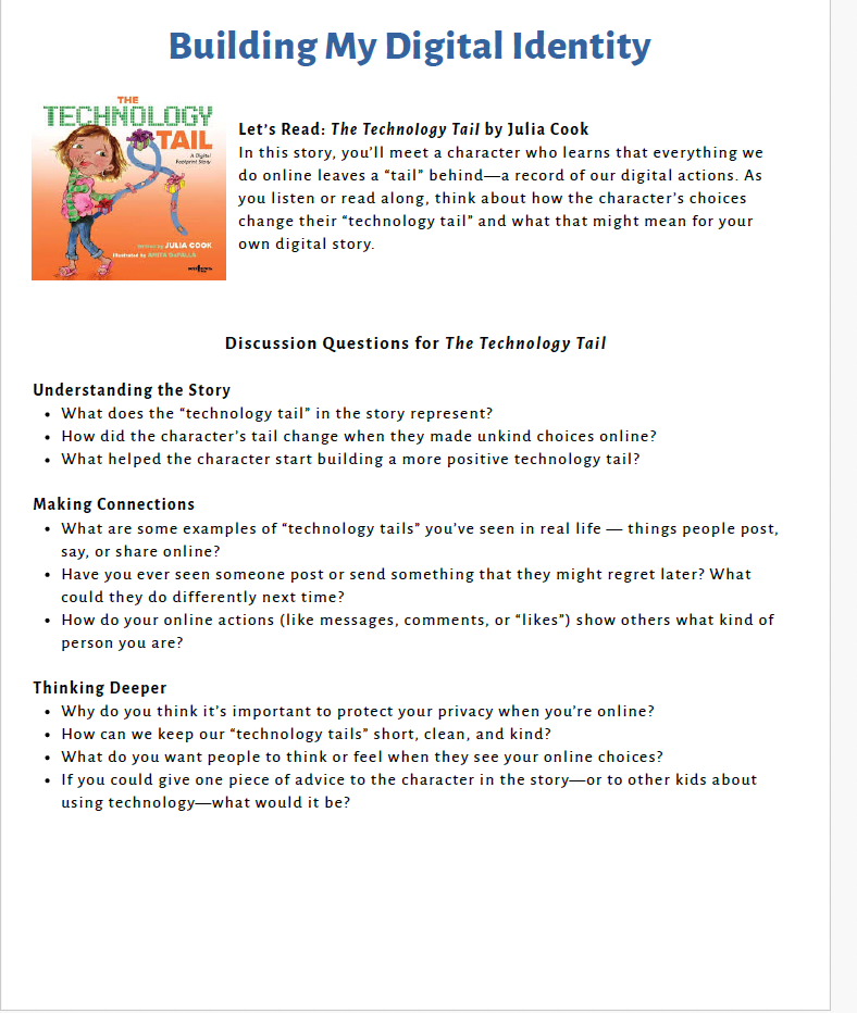Digital Citizenship (Upper Elementary) Teacher Resource Pack