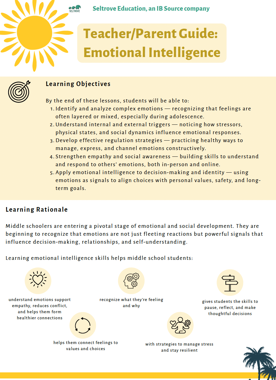 Emotional Intelligence: Weathering Emotions in Every Season (Middle School) Teacher Resource Pack — image 2