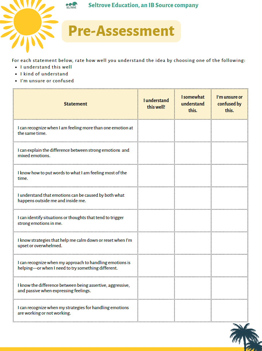 Emotional Intelligence: Weathering Emotions in Every Season (Middle School) Teacher Resource Pack — image 6