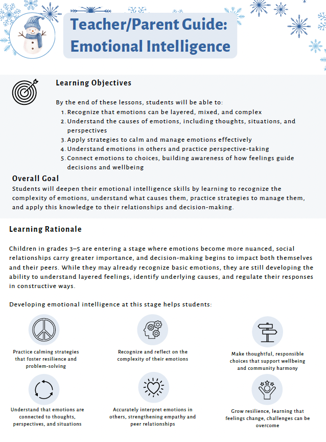 Emotional Intelligence: Weathering Emotions in Every Season (Upper Elementary) Teacher Resource Pack — image 2