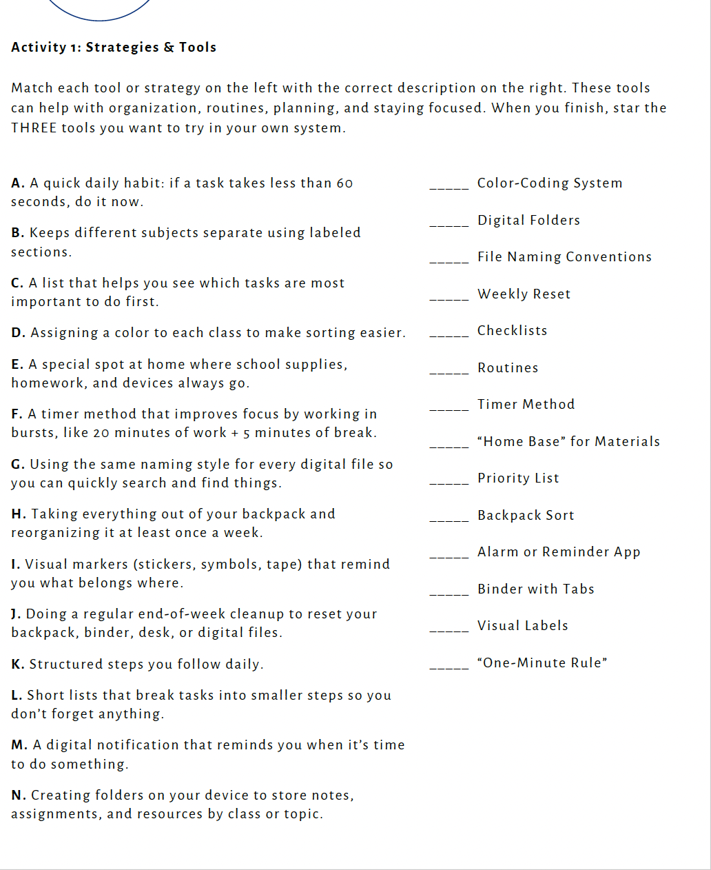 Executive Functioning Skills (Middle School) Teacher Resource Pack — image 8