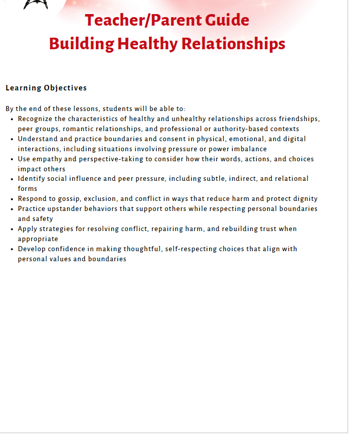 Healthy Relationships and Empathy (High School) Teacher Resource Pack
