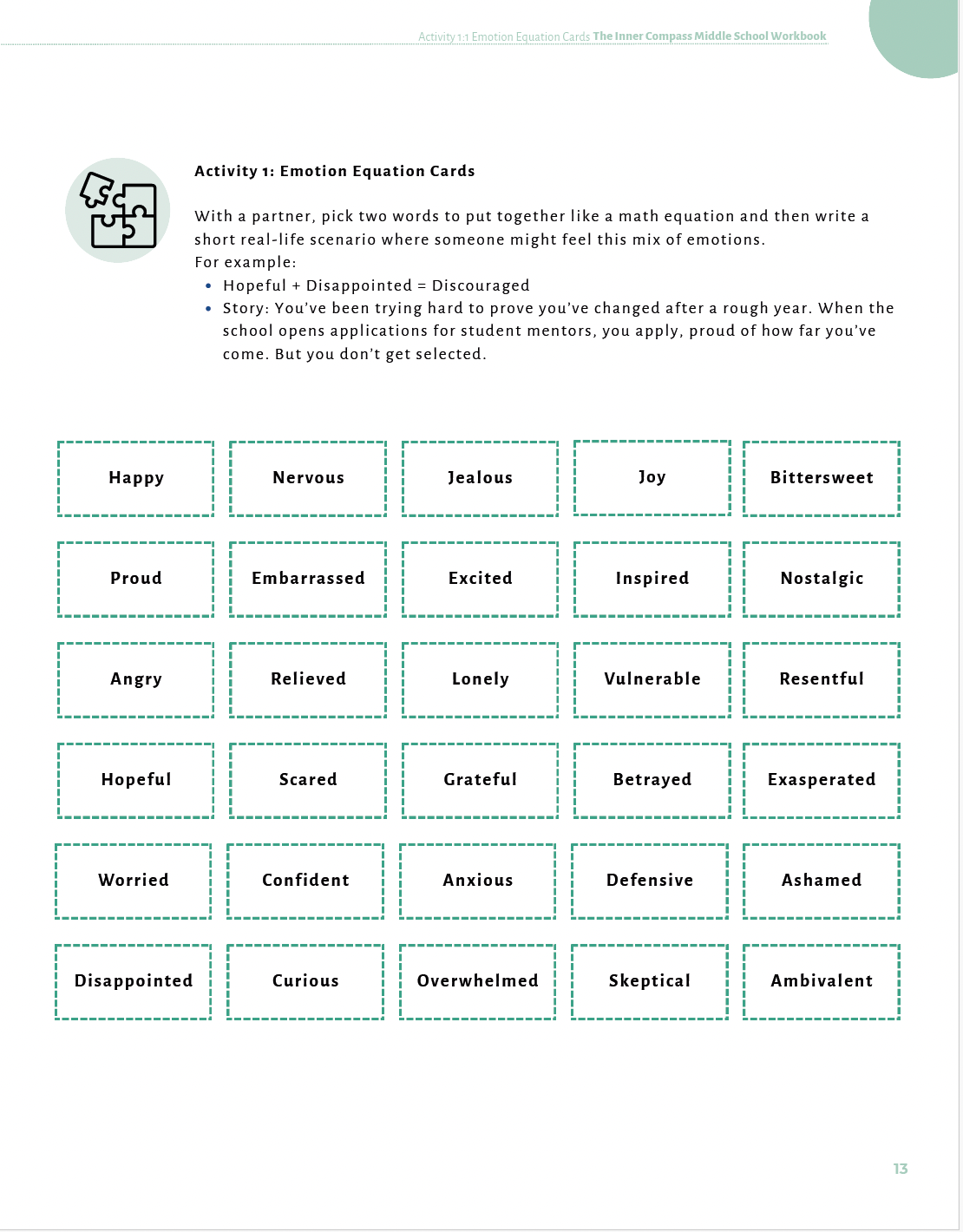 The Inner Compass: Discovering Emotions, Mindset, and Growth (Middle School) Workbook