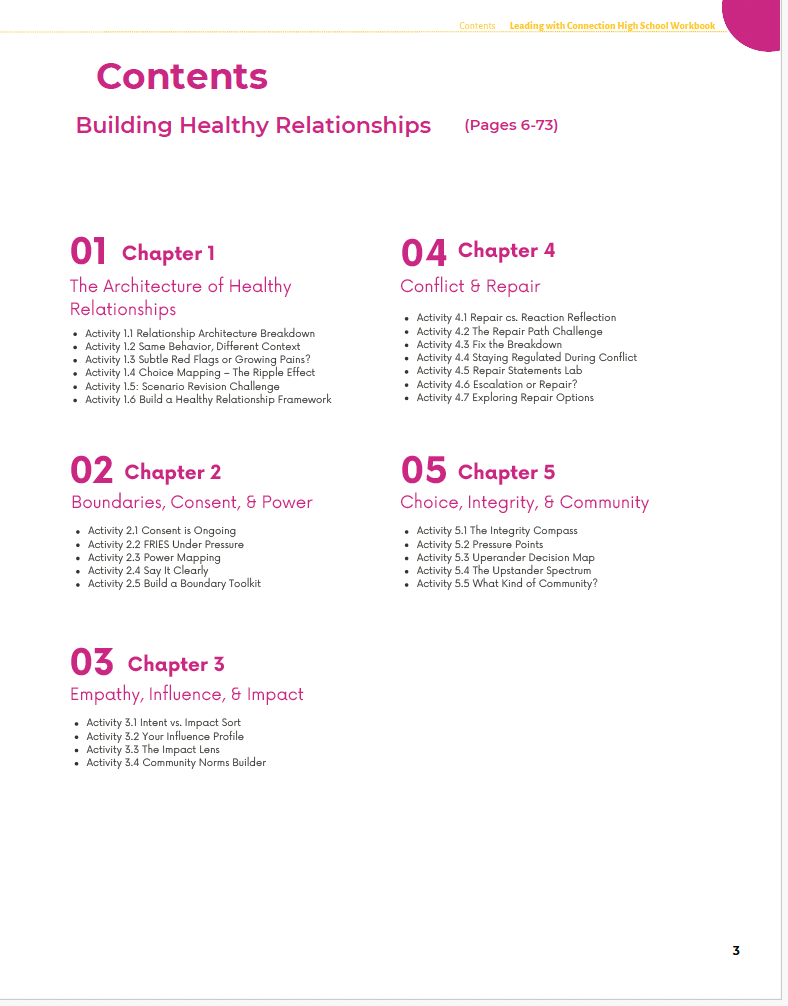 Leading with Connection: Developing Real-World Communication and Leadership Skills (High School) Workbook