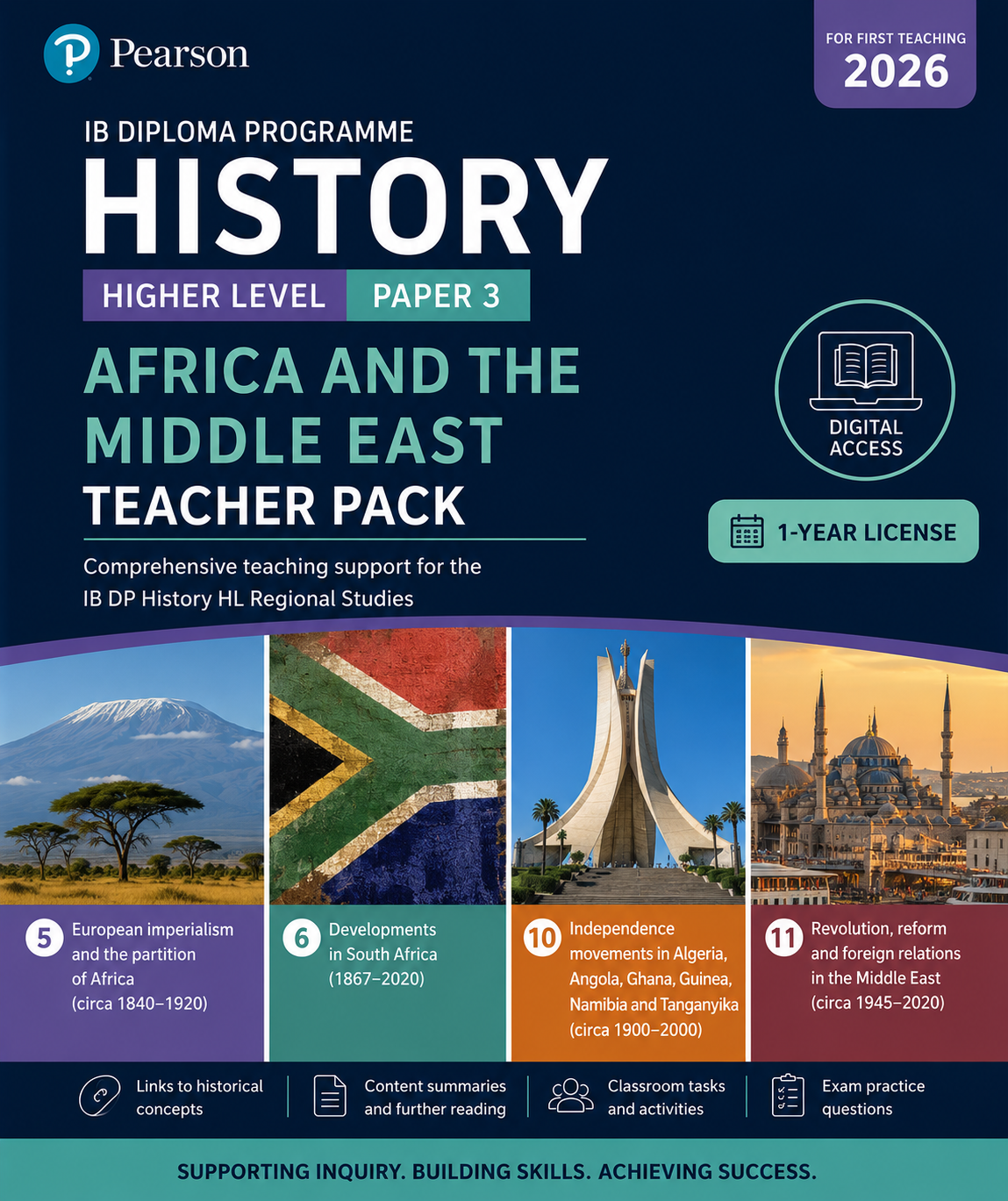 Pearson History for the IB Diploma Programme Higher Level Paper 3 Africa and the Middle East Teacher Pack 1-Year License (NYP Due September 2026)