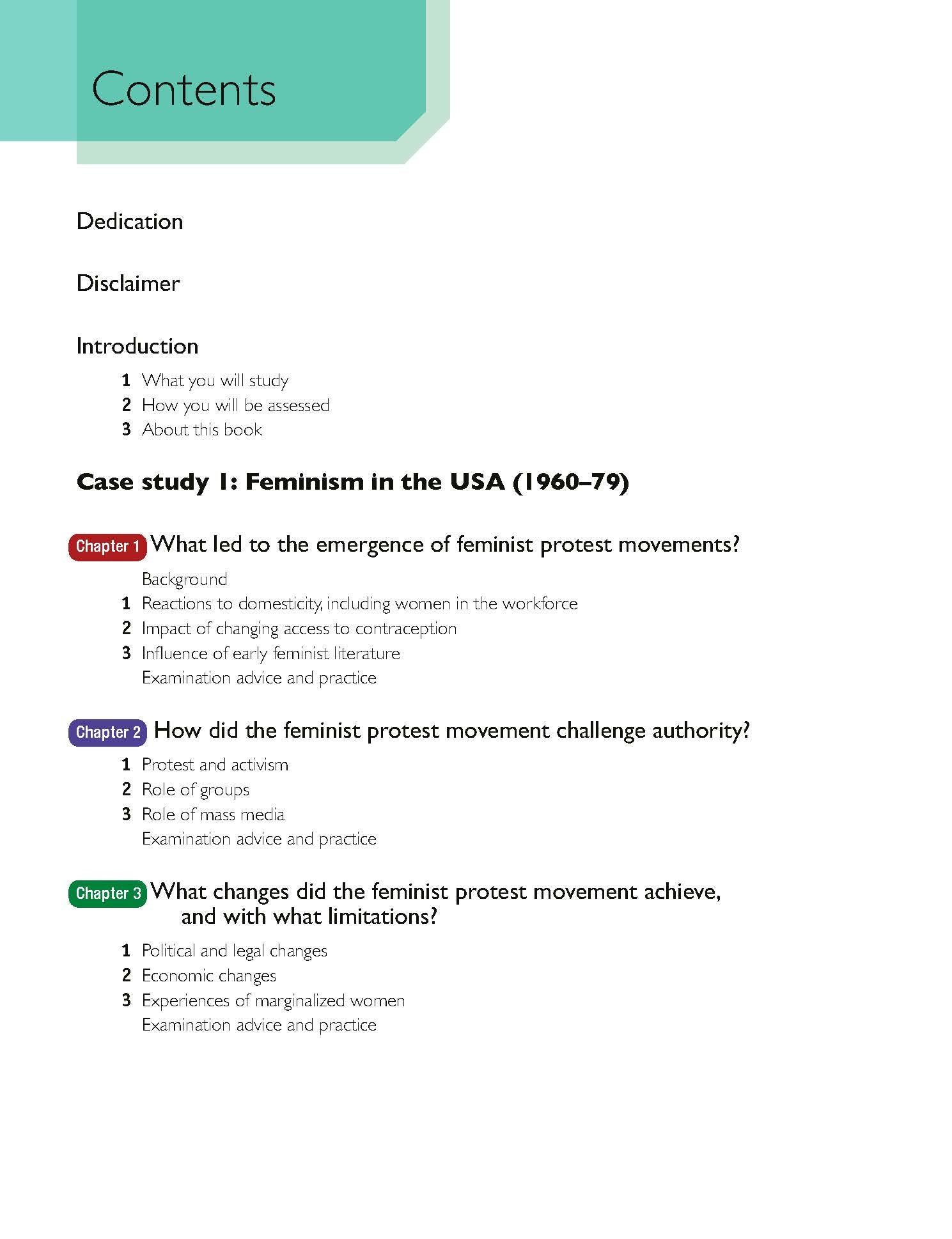 Access to History for the IB Diploma: Protest and Change: Feminism in the U.S. (1960-1979) Revolution in Tunisia