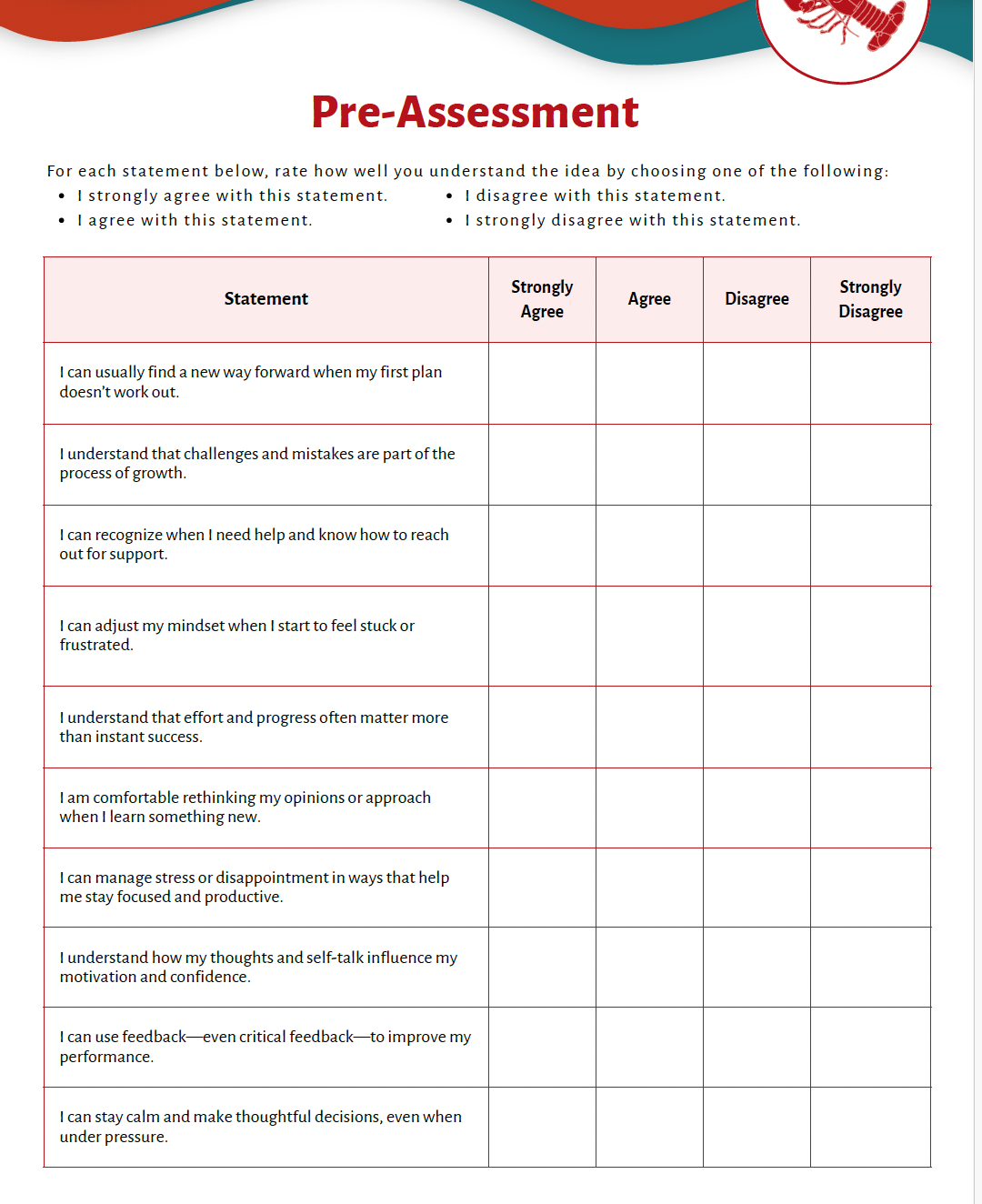 Resilience and Perseverance (High School) Teacher Resource Pack