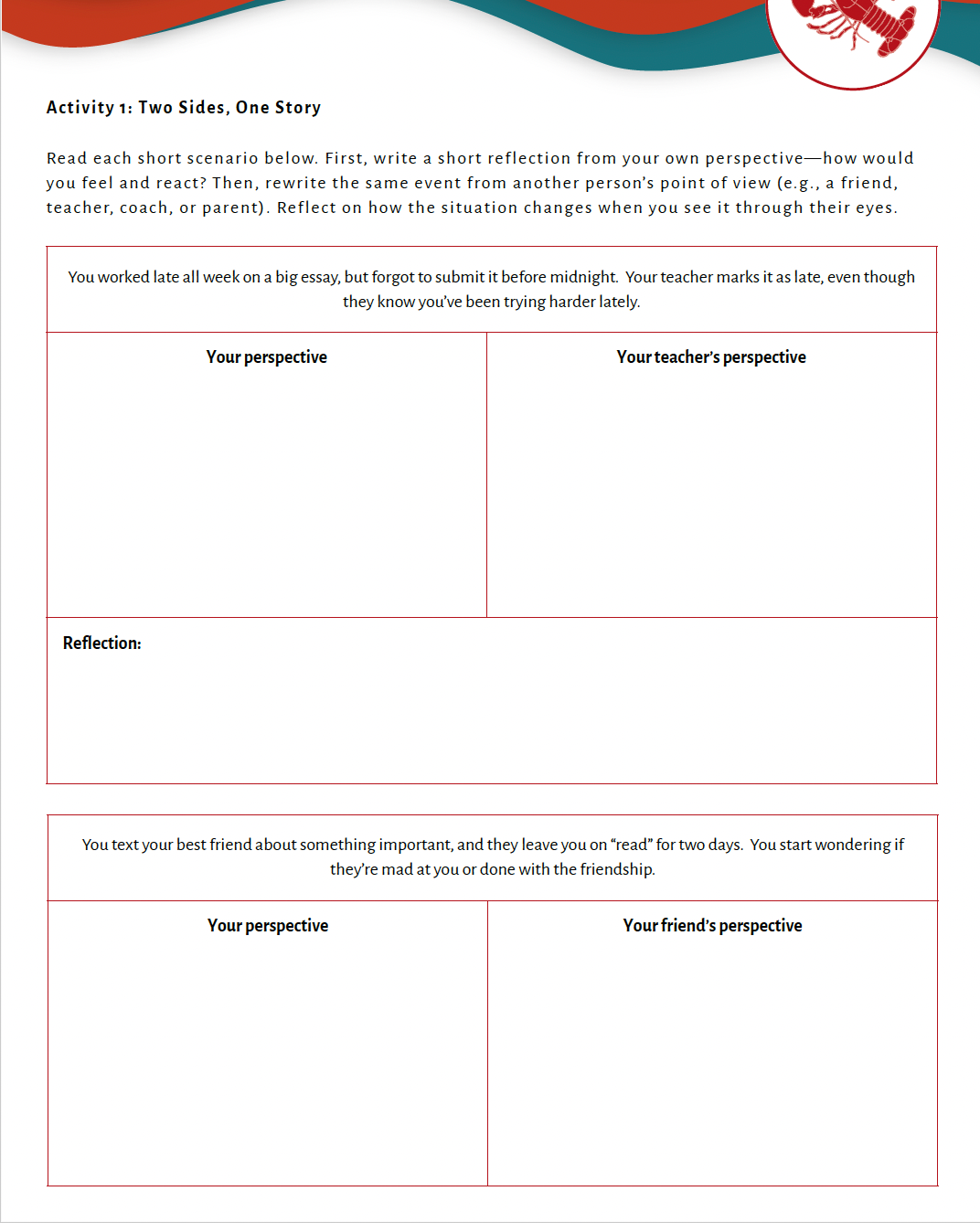 Resilience and Perseverance (High School) Teacher Resource Pack