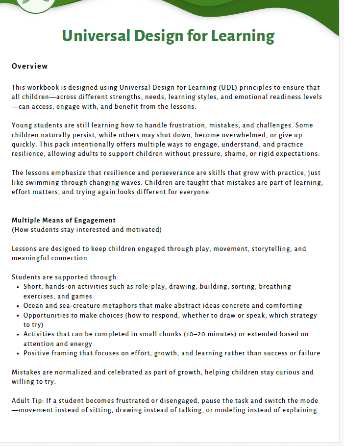 Resilience and Perseverance (Lower Elementary) Teacher Resource Pack — image 4