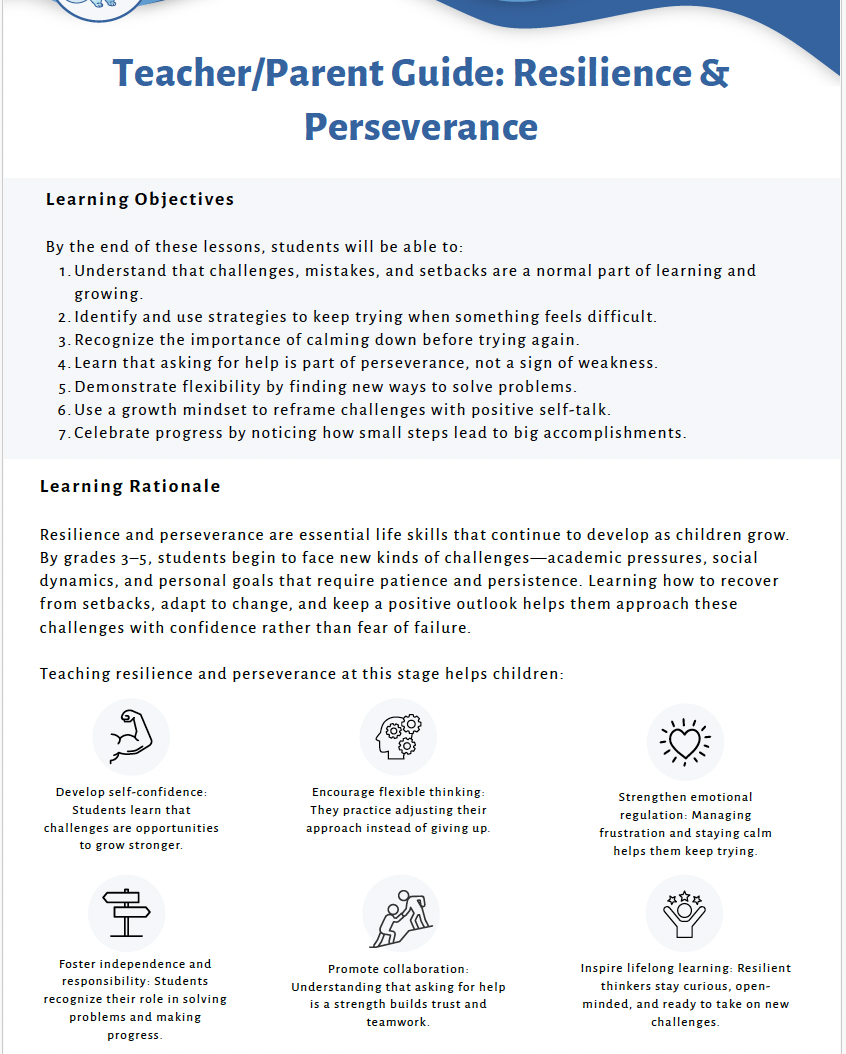 Resilience and Perseverance (Upper Elementary) Teacher Resource Pack — image 2