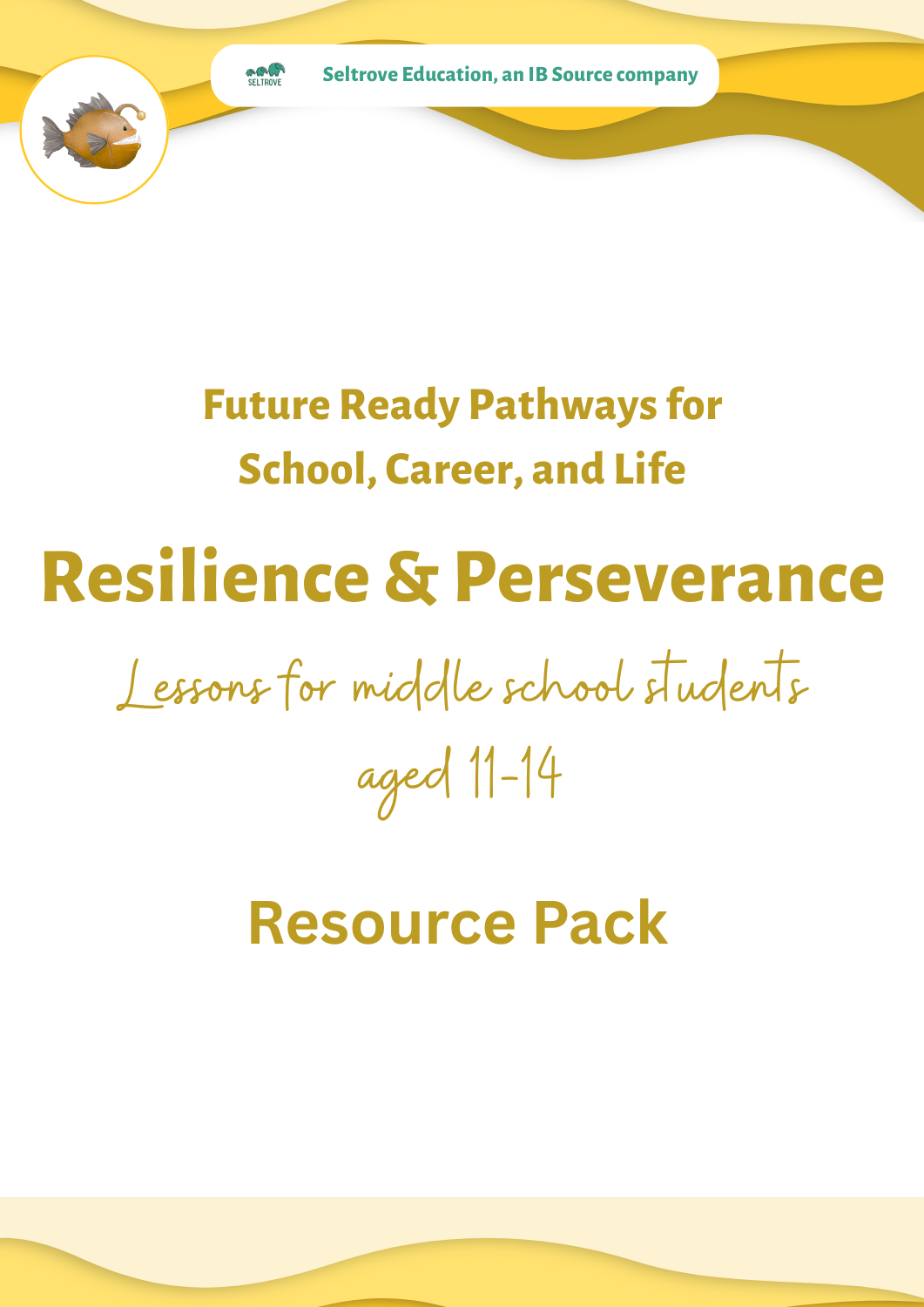 Resilience and Perseverance (Middle School) Teacher Resource Pack