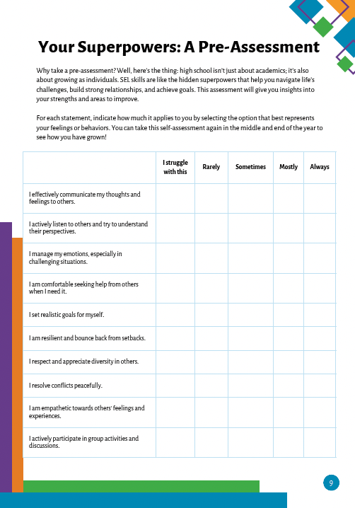 Social Emotional Learning Classroom Workbook - Grade 10, 2nd edition — image 8
