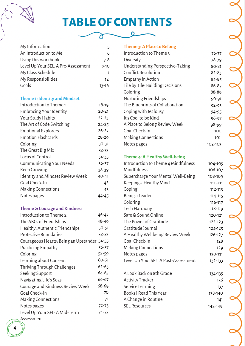 Social Emotional Learning Classroom Workbook - Grade 8, 2nd edition — image 5