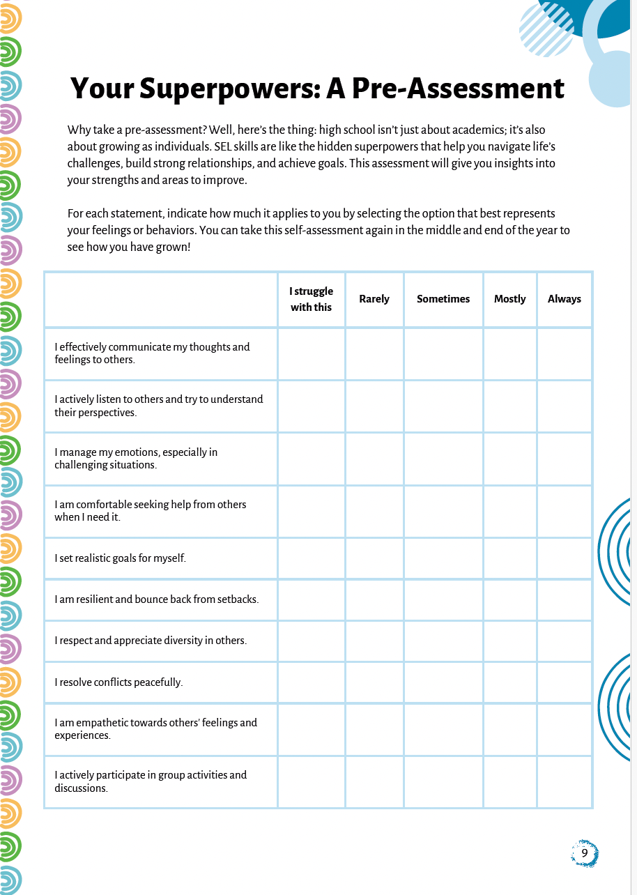 Social Emotional Learning Classroom Workbook - Grade 9, 2nd edition — image 8