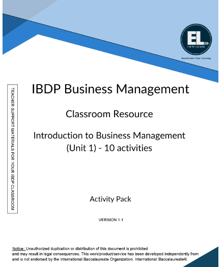 IBDP Unit 1 Activity pack