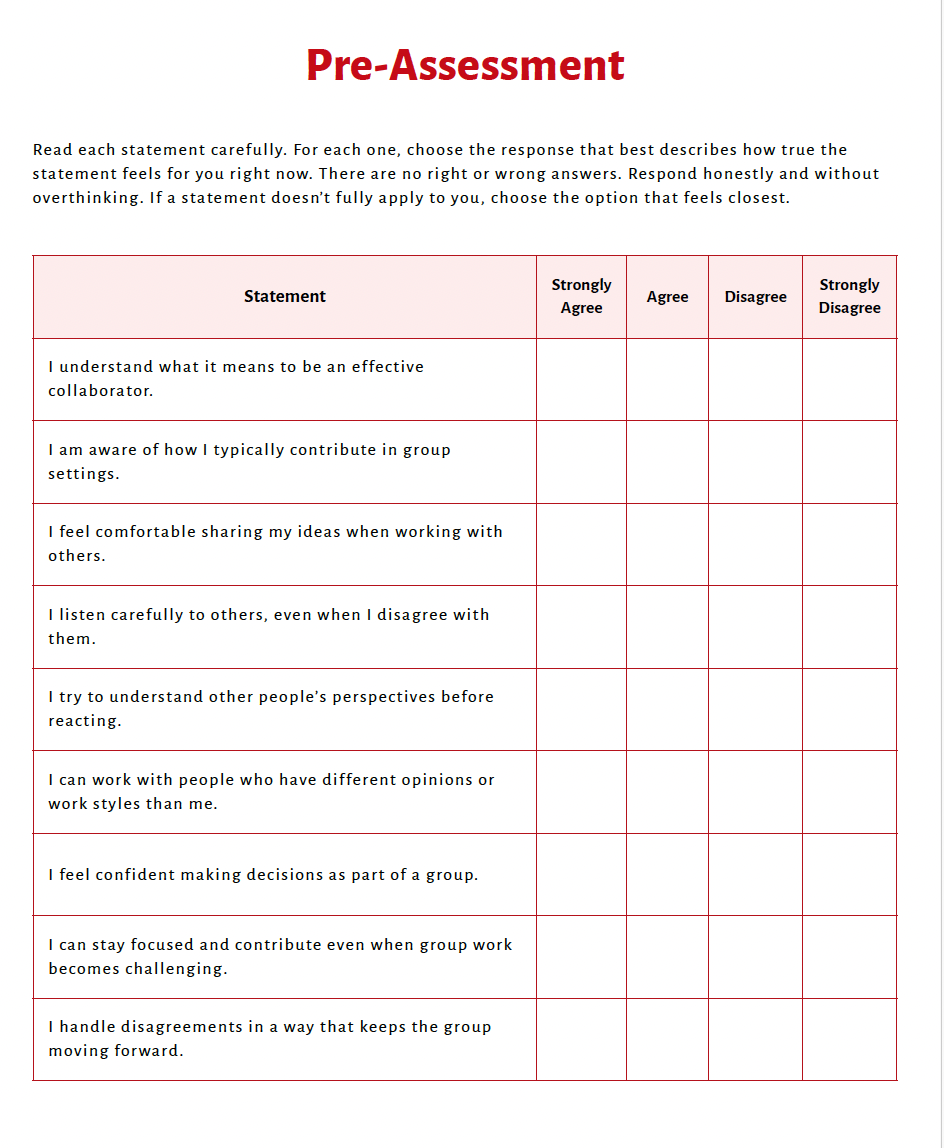 Teamwork and Collaboration (High School) Teacher Resource Pack