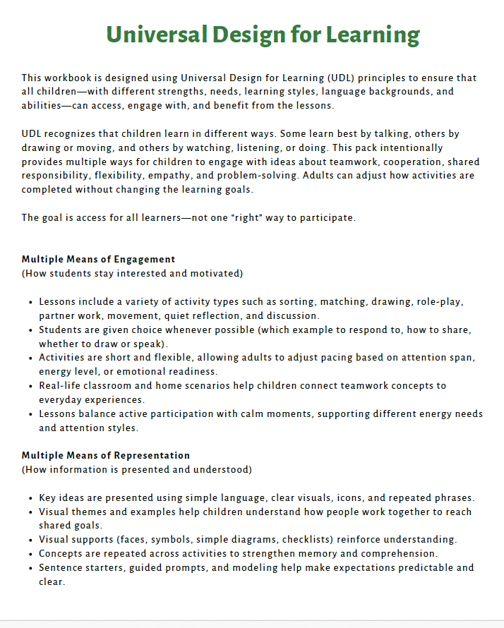Teamwork and Collaboration (Lower Elementary) Teacher Resource Pack — image 6