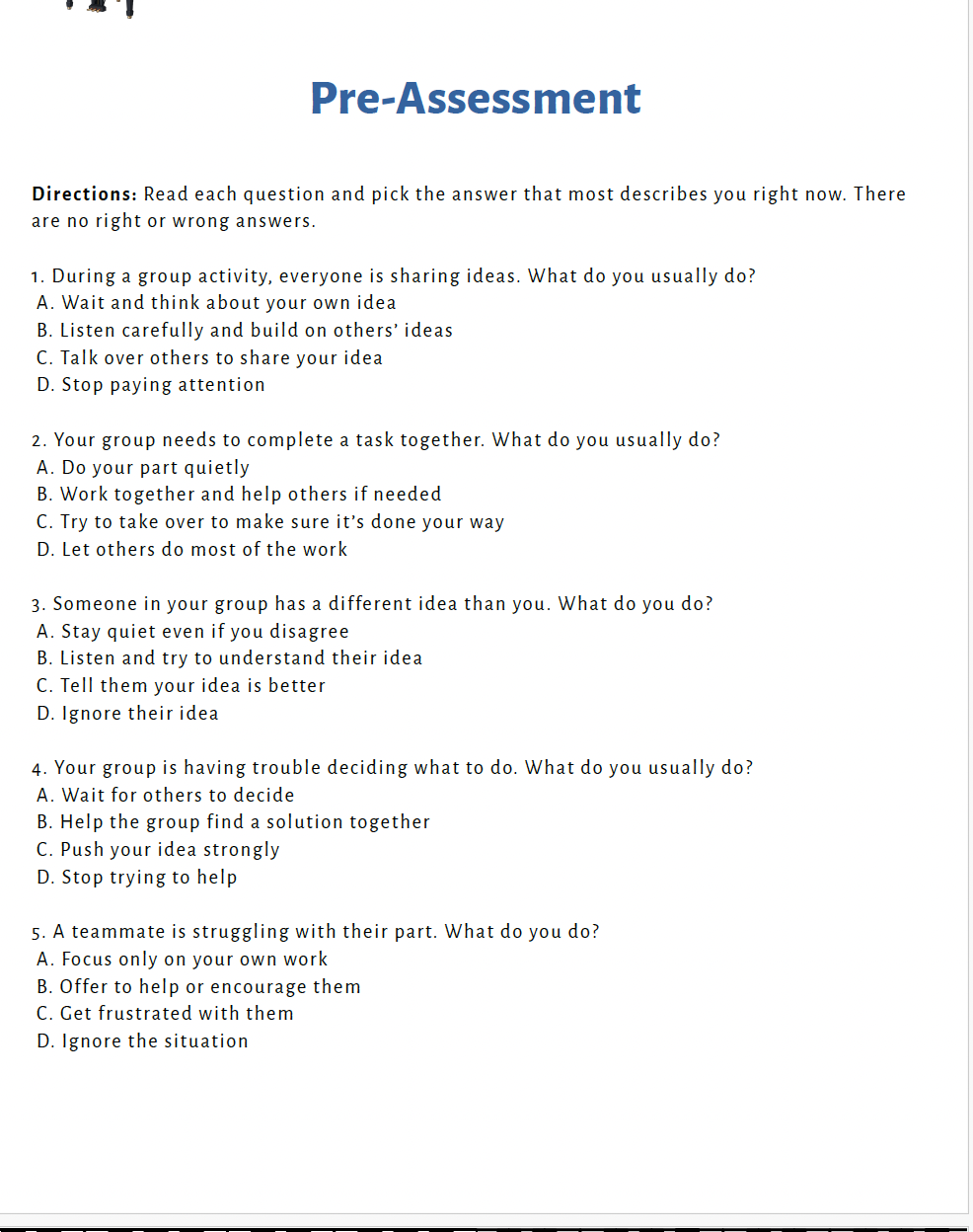 Teamwork and Collaboration (Upper Elementary) Teacher Resource Pack — image 7