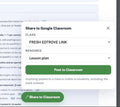 Share to Google Classroom — pick a class and a resource and post any lesson, worksheet or mark scheme in one click