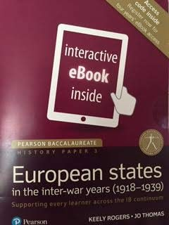 Pearson IB Baccalaureate History Paper 3: European states in the inter-war years (1918-1939)