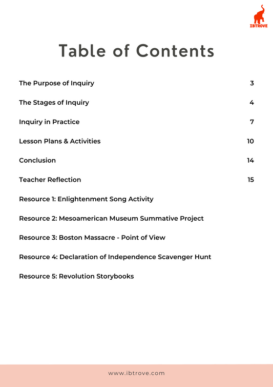 Inquiry in the MYP I&S Classroom (Print and Go Pack)