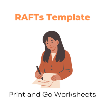 RAFTs Template (Print and Go Worksheet)